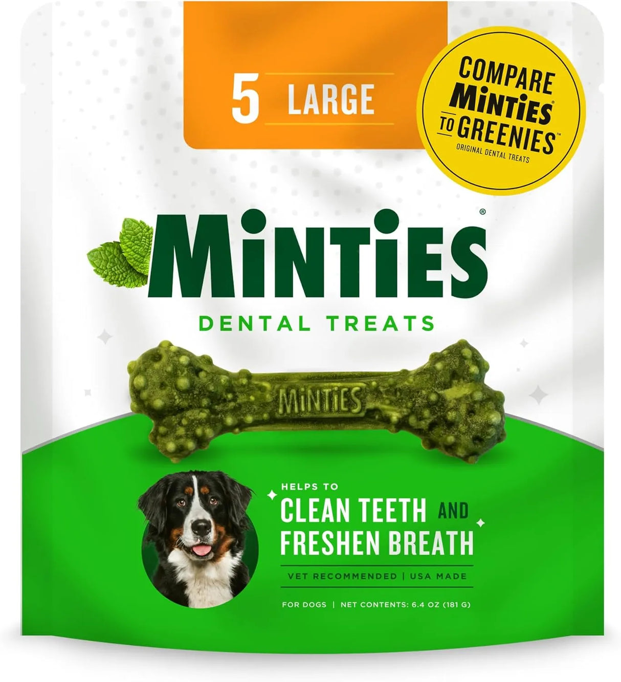 MINTIES - Minties Dental Chews for Dogs Mint-Flavored Treats for Large Dogs Over 50 lbs 5 Piezas - The Red Vitamin MX - Cuidado Dental Para Perros - {{ shop.shopifyCountryName }}