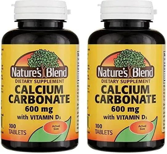 NATURE'S BLEND - Nature's Blend Calcium Carbonate 600Mg. with D3 100 Tabletas 2 Pack - The Red Vitamin MX - Suplementos Alimenticios - {{ shop.shopifyCountryName }}