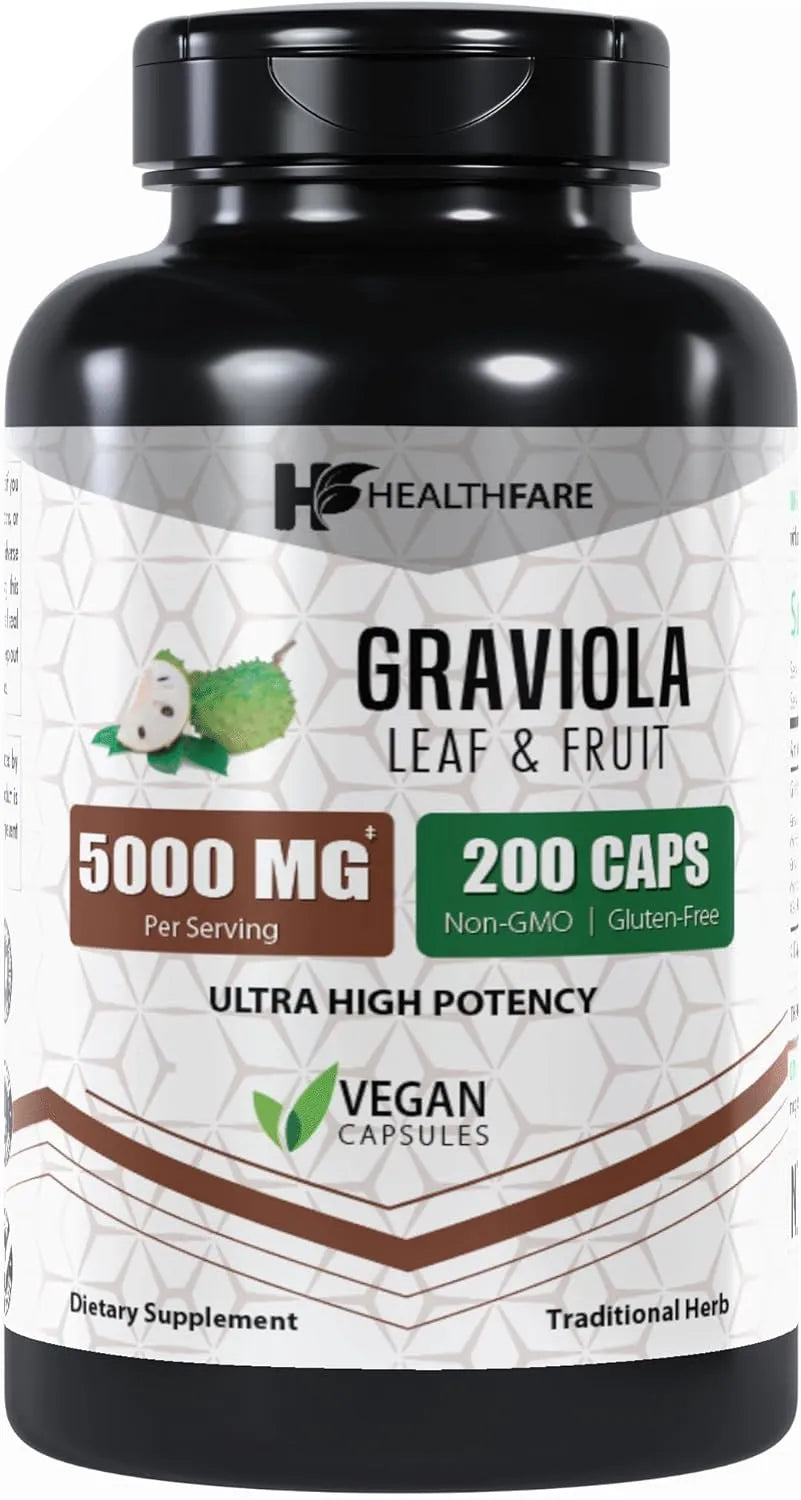 HEALTHFARE - Healthfare Graviola 5000Mg. 200 Capsulas - The Red Vitamin MX - Suplementos Alimenticios - {{ shop.shopifyCountryName }}