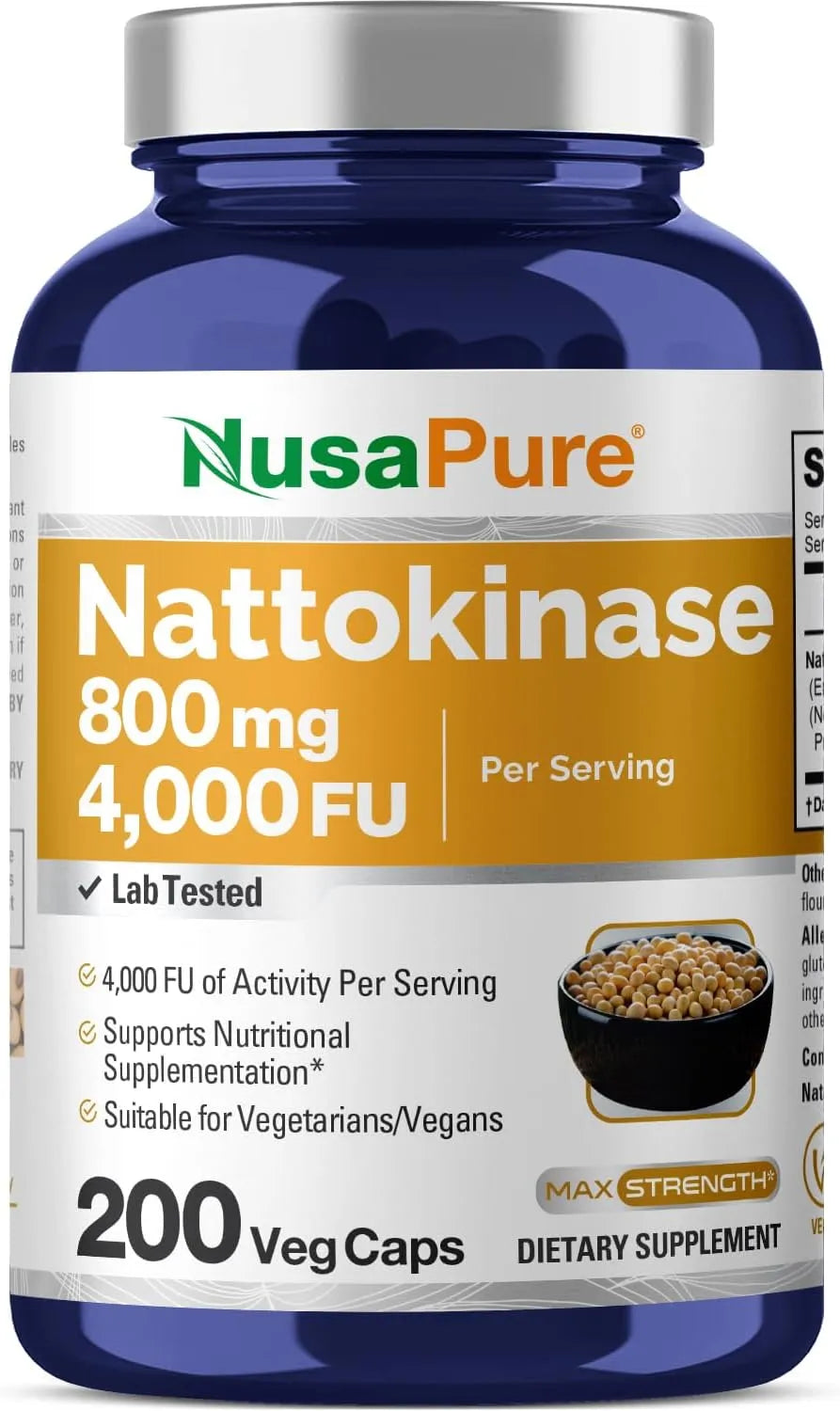 NUSAPURE - NusaPure Nattokinase 4000 FU 200 Capsulas - The Red Vitamin MX - Suplementos Alimenticios - {{ shop.shopifyCountryName }}