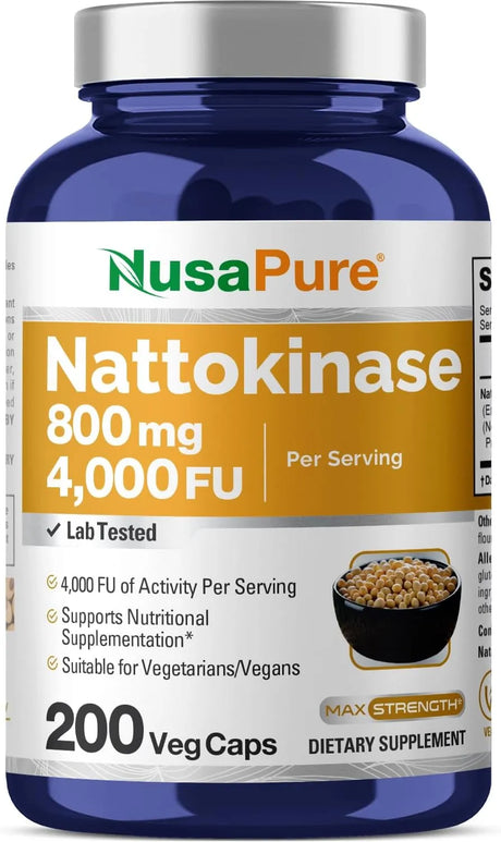 NUSAPURE - NusaPure Nattokinase 4000 FU 200 Capsulas - The Red Vitamin MX - Suplementos Alimenticios - {{ shop.shopifyCountryName }}