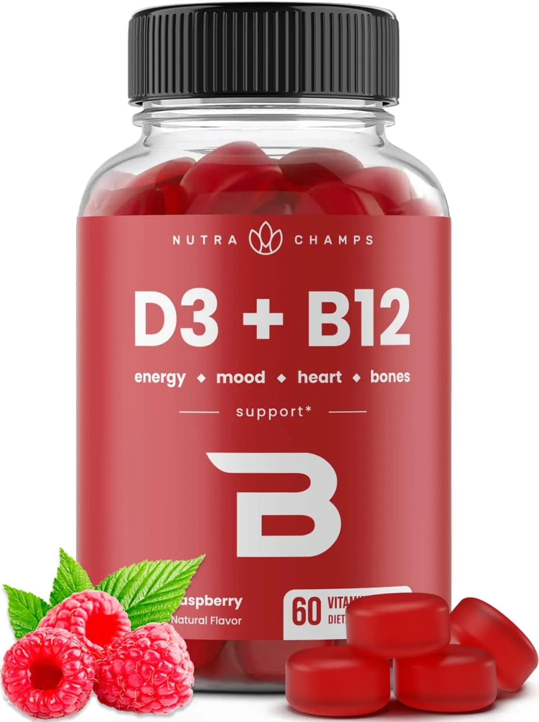 NUTRACHAMPS - NutraChamps Vitamin D3 & B12 Gummies 60 Gomitas - The Red Vitamin MX - Suplementos Alimenticios - {{ shop.shopifyCountryName }}