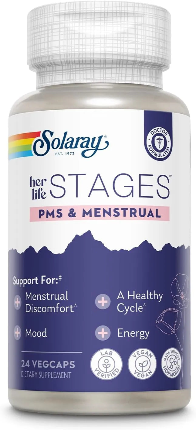 SOLARAY - SOLARAY PMS & Menstrual her life STAGES 24 Capsulas - The Red Vitamin MX - Suplementos Alimenticios - {{ shop.shopifyCountryName }}