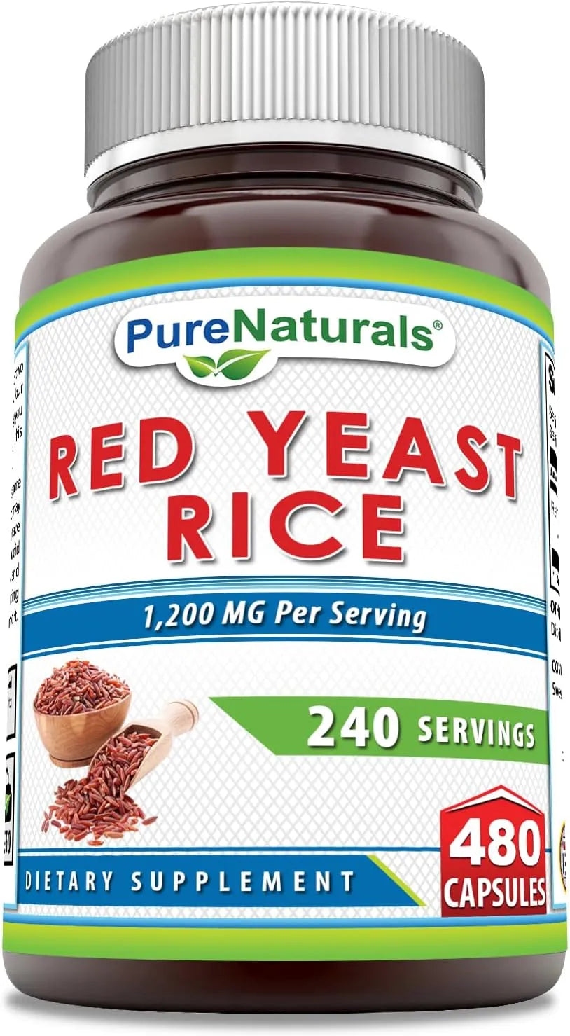 PURE NATURALS - Pure Naturals Red Yeast Rice 1200Mg. 480 Capsulas - The Red Vitamin MX - Suplementos Alimenticios - {{ shop.shopifyCountryName }}