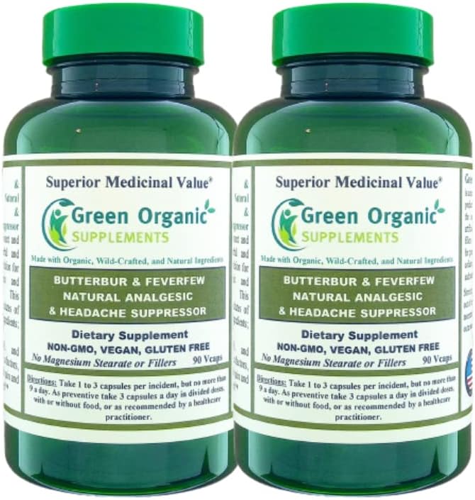Green Organic Supplements Butterbur 90 Capsulas 2 Pack