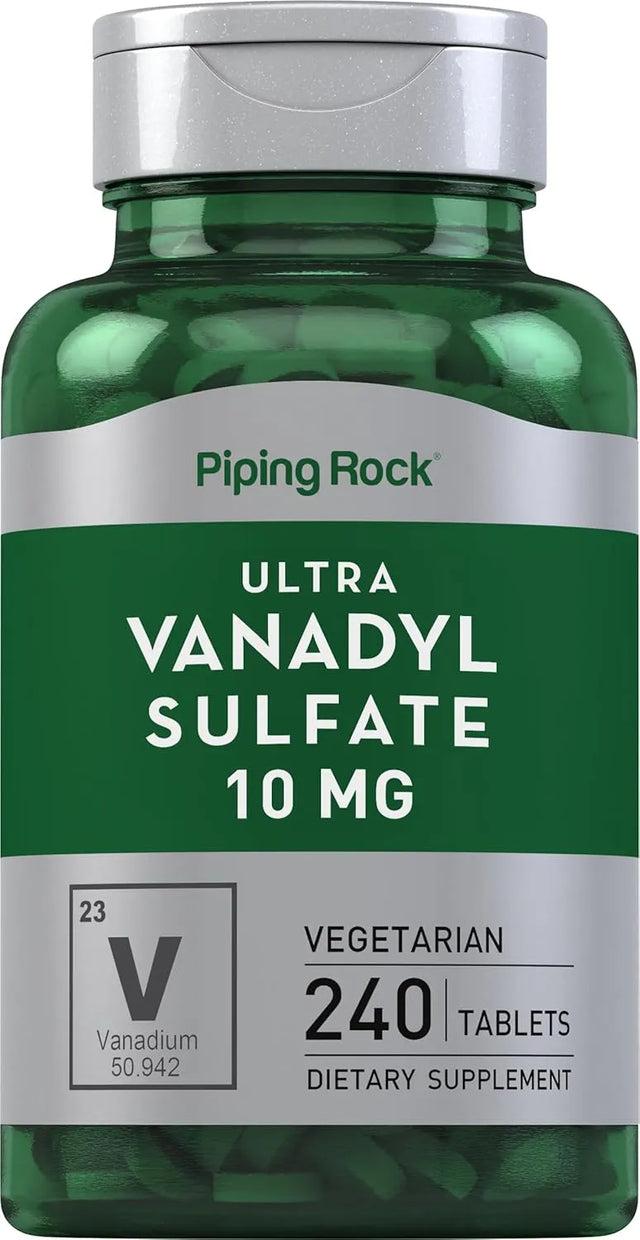 PIPING ROCK - Piping Rock Vanadyl Sulfate 10Mg. 240 Tabletas - The Red Vitamin MX - Suplementos Alimenticios - {{ shop.shopifyCountryName }}