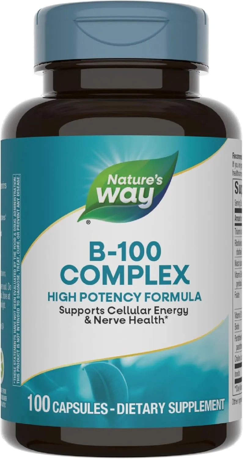 NATURE'S WAY - Nature's Way B-100 Complex 100 Capsulas - The Red Vitamin MX - Suplementos Alimenticios - {{ shop.shopifyCountryName }}