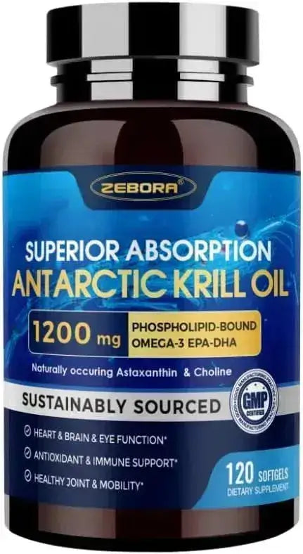 ZEBORA - ZEBORA Krill Oil 1200Mg. 120 Capsulas Blandas - The Red Vitamin MX - Suplementos Alimenticios - {{ shop.shopifyCountryName }}