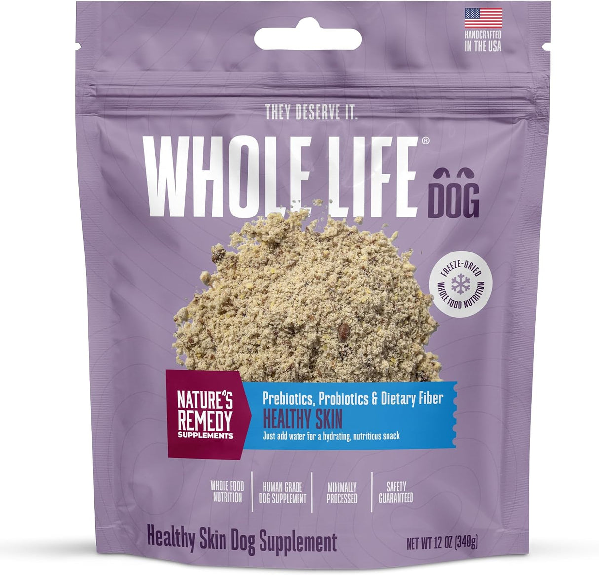 Whole Life Dog Healthy Skin and Coat 90 Servicios 340Gr.