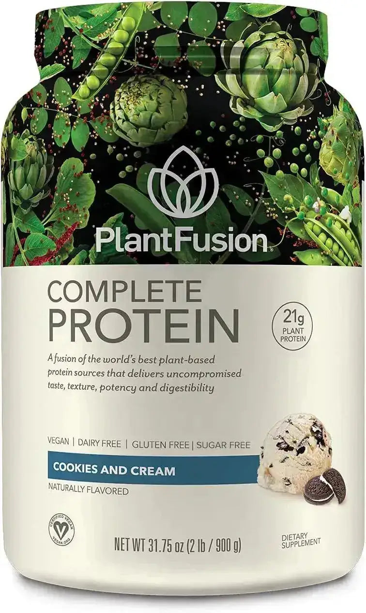 PLANTFUSION - PlantFusion Complete Vegan Protein Powder Cookies & Cream 900Gr. - The Red Vitamin MX - Suplementos Alimenticios - {{ shop.shopifyCountryName }}