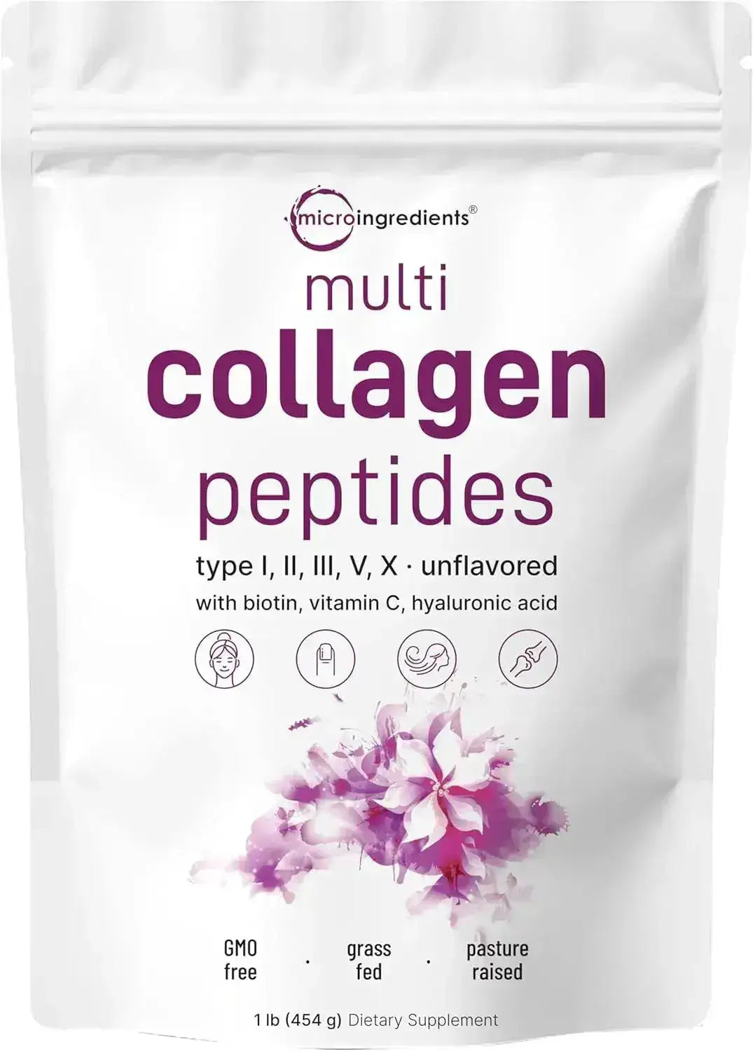 MICRO INGREDIENTS - Micro Ingredients Multi Collagen Peptides Powder 454Gr. - The Red Vitamin MX - Suplementos Alimenticios - {{ shop.shopifyCountryName }}