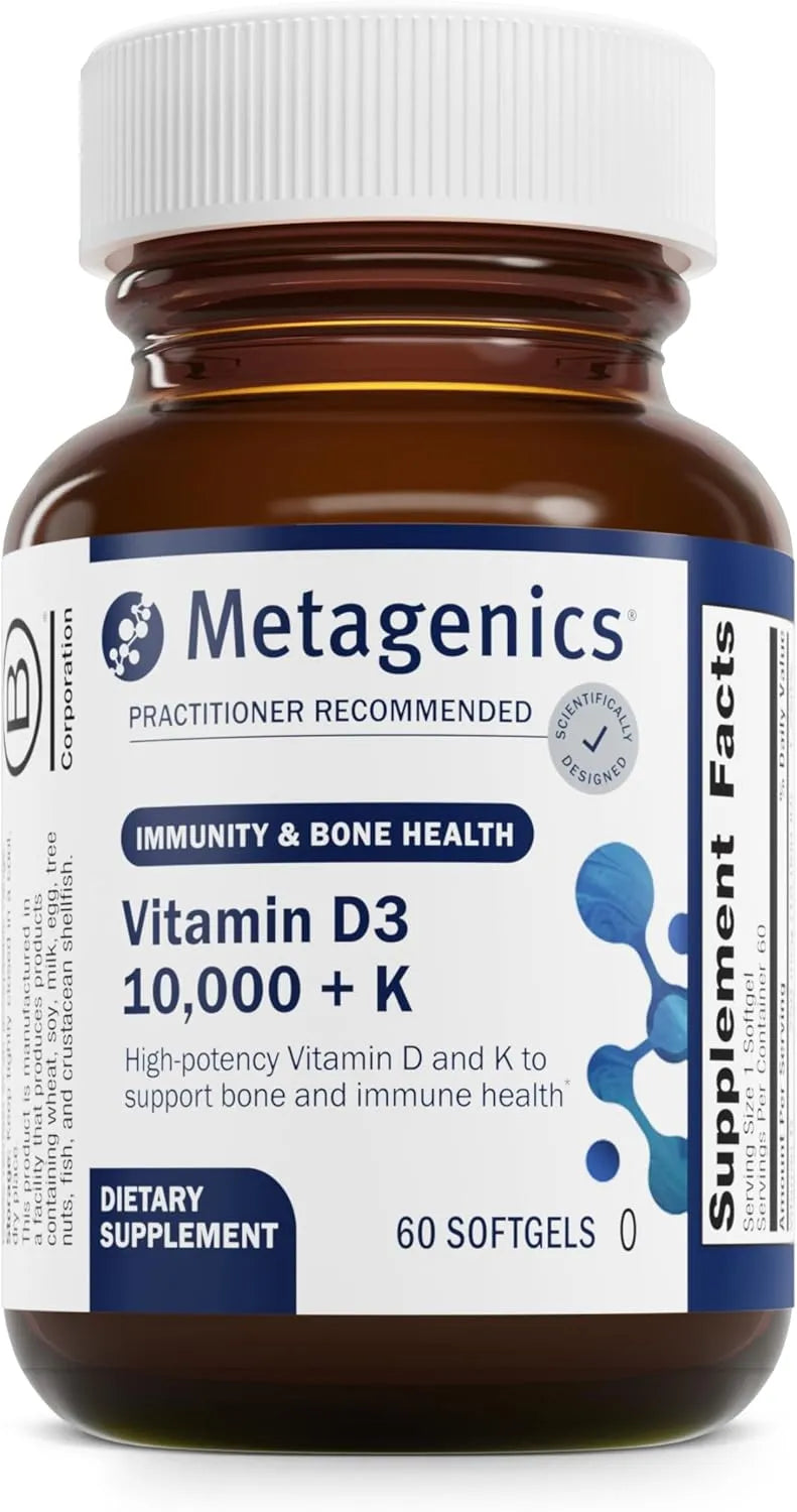 METAGENICS - Metagenics Vitamin D3 10,000 IU + K 60 Capsulas Blandas - The Red Vitamin MX - Suplementos Alimenticios - {{ shop.shopifyCountryName }}