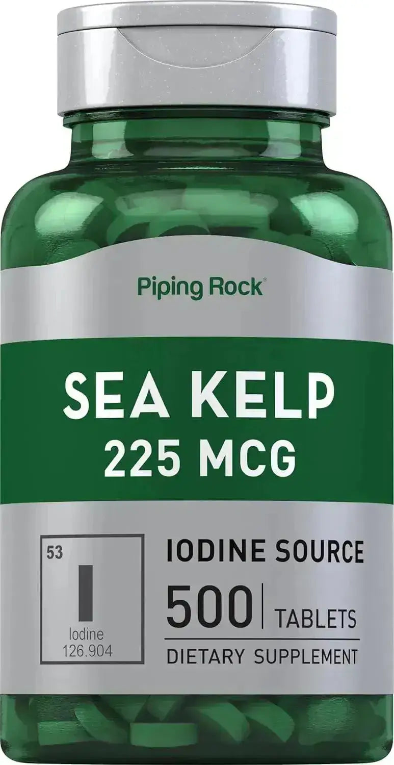 PIPING ROCK - Piping Rock Sea Kelp 225mcg 500 Tabletas - The Red Vitamin MX - Suplementos Alimenticios - {{ shop.shopifyCountryName }}