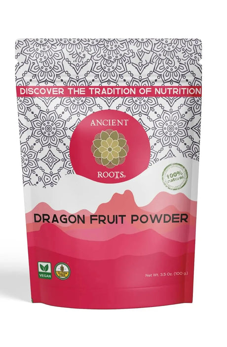 ANCIENT ROOTS - Ancient Roots Dragon Fruit Powder 100Gr. - The Red Vitamin MX - Suplementos Alimenticios - {{ shop.shopifyCountryName }}