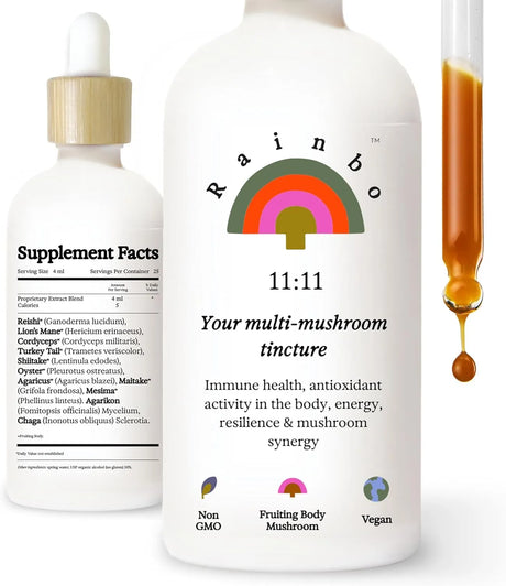 RAINBO - Rainbo 11:11 Multi Mushroom Tincture 3.4 Fl.Oz. - The Red Vitamin MX - Suplementos Alimenticios - {{ shop.shopifyCountryName }}