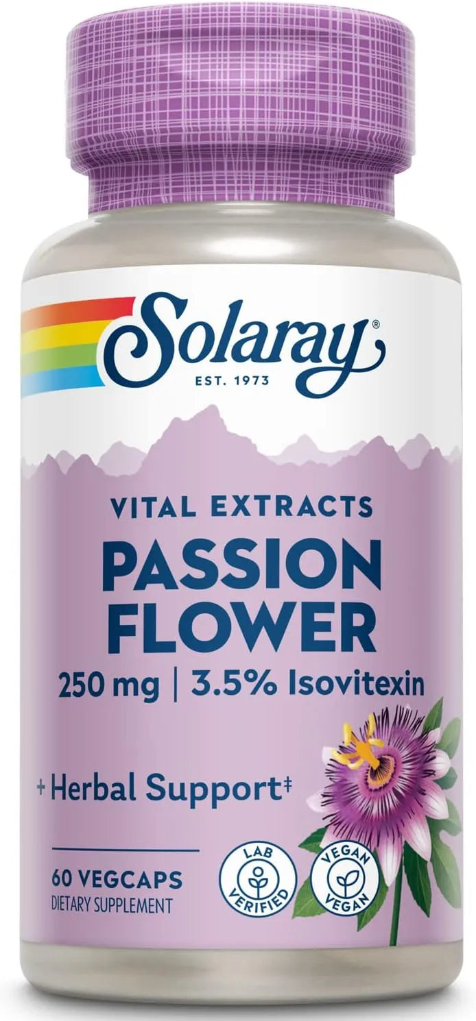 SOLARAY - Solaray Passion Flower Extract 250Mg. 60 Capsulas - The Red Vitamin MX - Suplementos Alimenticios - {{ shop.shopifyCountryName }}