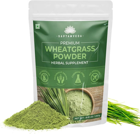 SAPTAMVEDA - SAPTAMVEDA Organic Wheat Grass Powder 250Gr. - The Red Vitamin MX - Suplementos Alimenticios - {{ shop.shopifyCountryName }}