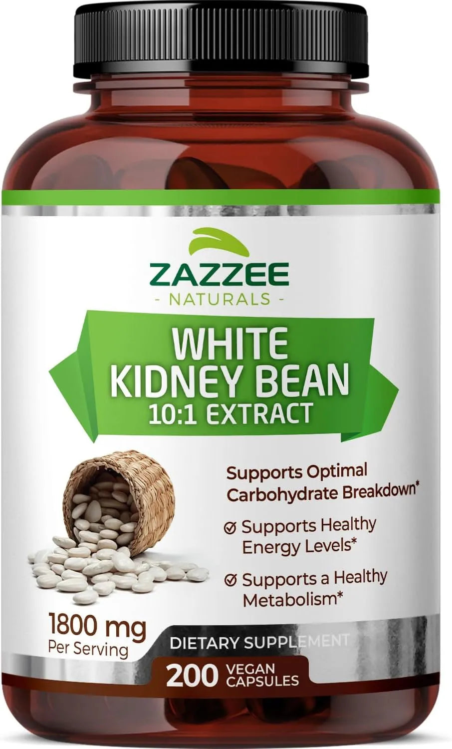 ZAZZEE NATURALS - Zazzee White Kidney Bean 10:1 Extract 200 Capsulas - The Red Vitamin MX - Suplementos Alimenticios - {{ shop.shopifyCountryName }}
