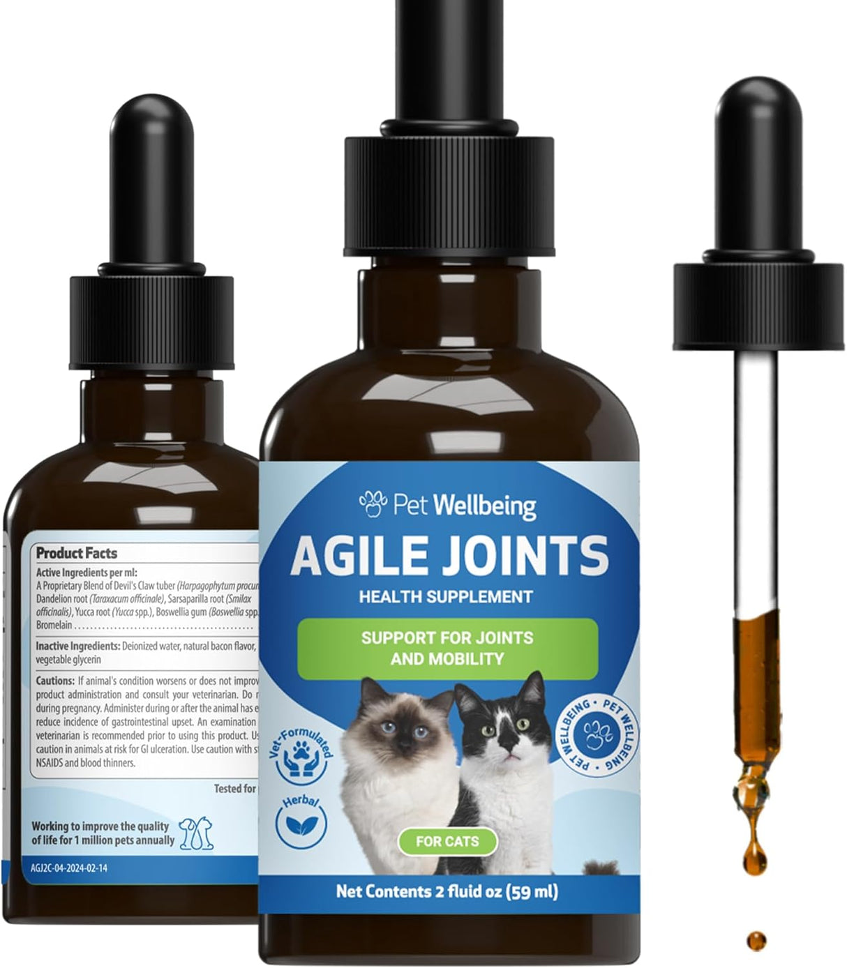 Pet Wellbeing Agile Joints for Cats 2 Fl.Oz.