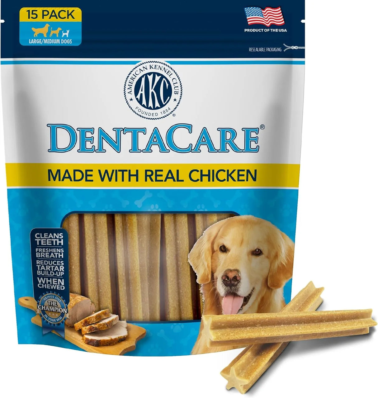 AMERICAN KENNEL CLUB - American Kennel Club Dentacare Smoked Flavor Dog Treats Large Dog Breeds 15 Piezas - The Red Vitamin MX - Cuidado Dental Para Perros - {{ shop.shopifyCountryName }}