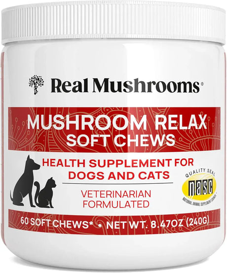 REAL MUSHROOMS - Real Mushrooms Calming Treats for Dogs & Cats 60 Masticables - The Red Vitamin MX - Suplementos Herbales Para Perros - {{ shop.shopifyCountryName }}