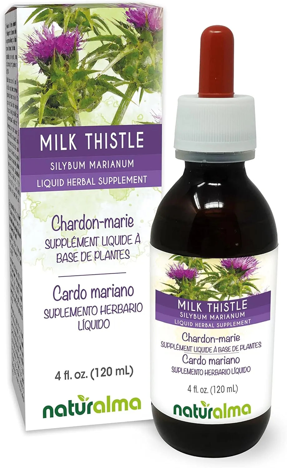 NATURALMA - Naturalma Milk Thistle Alcohol-Free Tincture 120Ml. - The Red Vitamin MX - Suplementos Alimenticios - {{ shop.shopifyCountryName }}