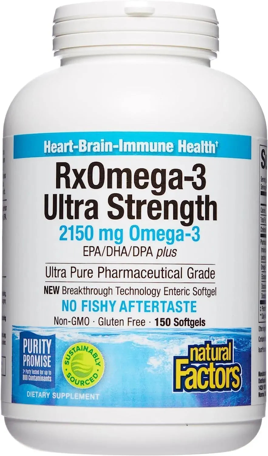 NATURAL FACTORS - Natural Factors Ultra Strength RxOmega-3 Fish Oil 150 Capsulas Blandas - The Red Vitamin MX - Suplementos Alimenticios - {{ shop.shopifyCountryName }}