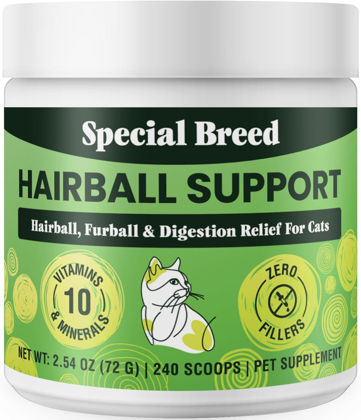 Special Breed Hairball Support for Cats 240 Servicios 72Gr.