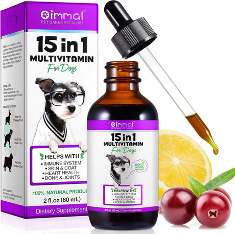 OIMMAL - OIMMAL 15 in 1 Dog Multivitamin Drops for Dogs 2 Fl.Oz. - The Red Vitamin MX - Multivitamínicos Para Perros - {{ shop.shopifyCountryName }}