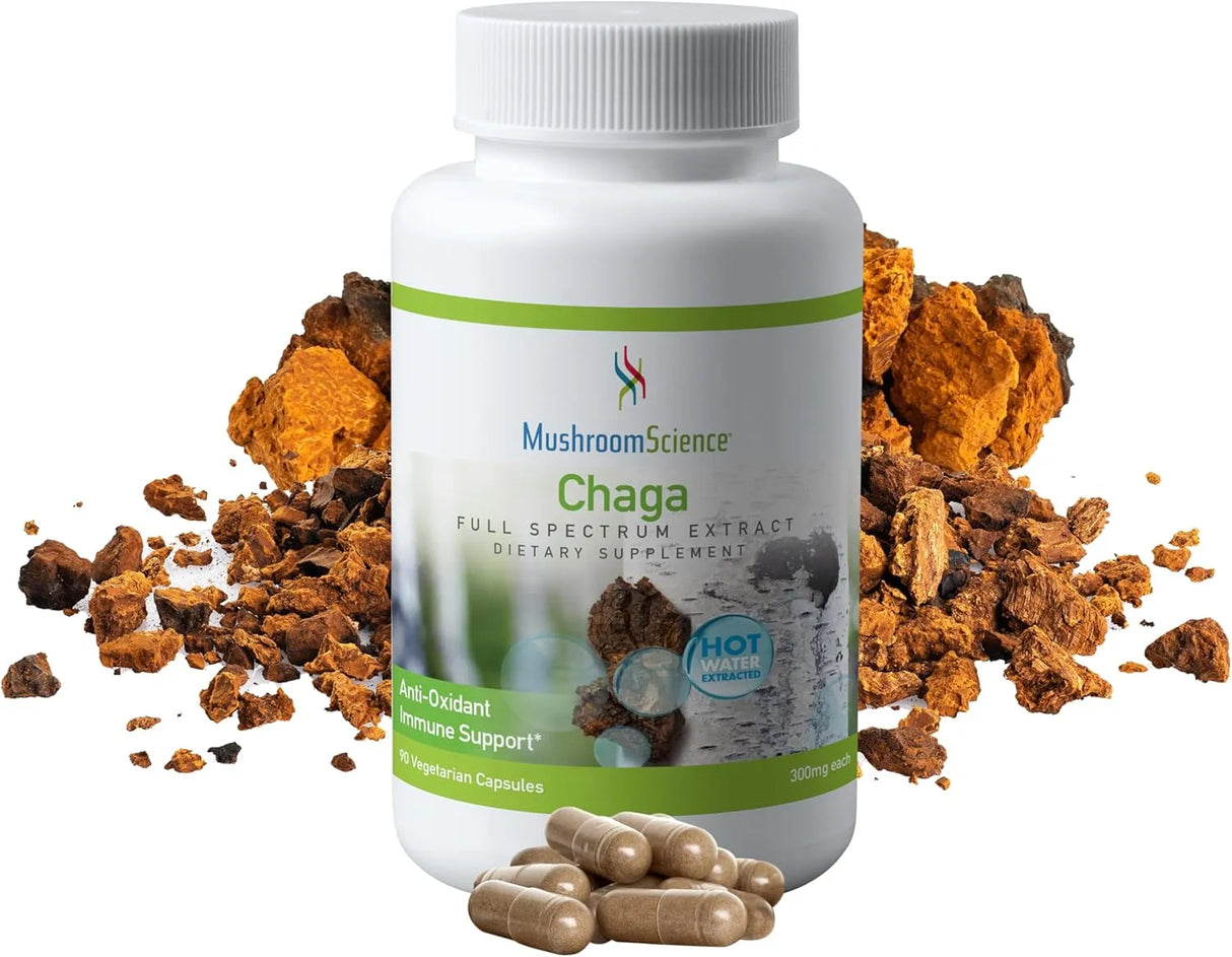 MUSHROOMSCIENCE - MushroomScience Chaga Mushroom 90 Capsulas - The Red Vitamin MX - Suplementos Alimenticios - {{ shop.shopifyCountryName }}