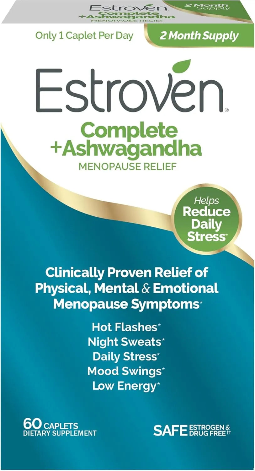 ESTROVEN - Estroven Complete + Ashwagandha Multi-Symptom Menopause Supplement 60 Tabletas - The Red Vitamin MX - Suplementos Alimenticios - {{ shop.shopifyCountryName }}