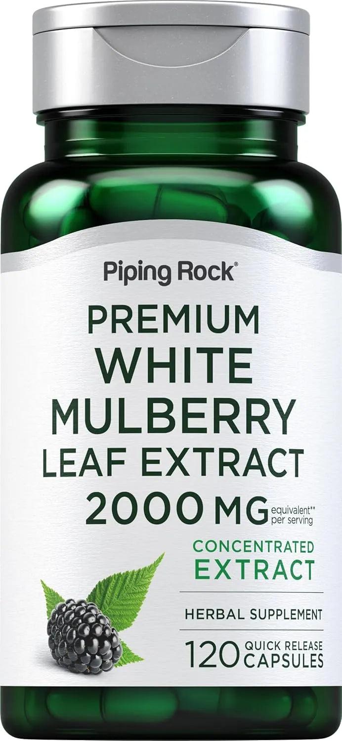 PIPING ROCK - Piping Rock Mulberry Leaf Extract 2000Mg. 120 Capsulas - The Red Vitamin MX - Suplementos Alimenticios - {{ shop.shopifyCountryName }}