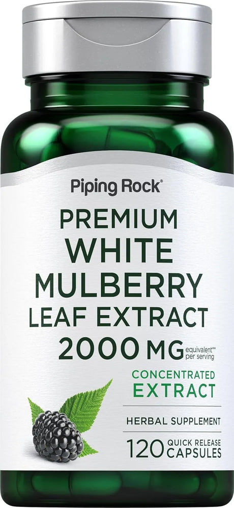 PIPING ROCK - Piping Rock Mulberry Leaf Extract 2000Mg. 120 Capsulas - The Red Vitamin MX - Suplementos Alimenticios - {{ shop.shopifyCountryName }}