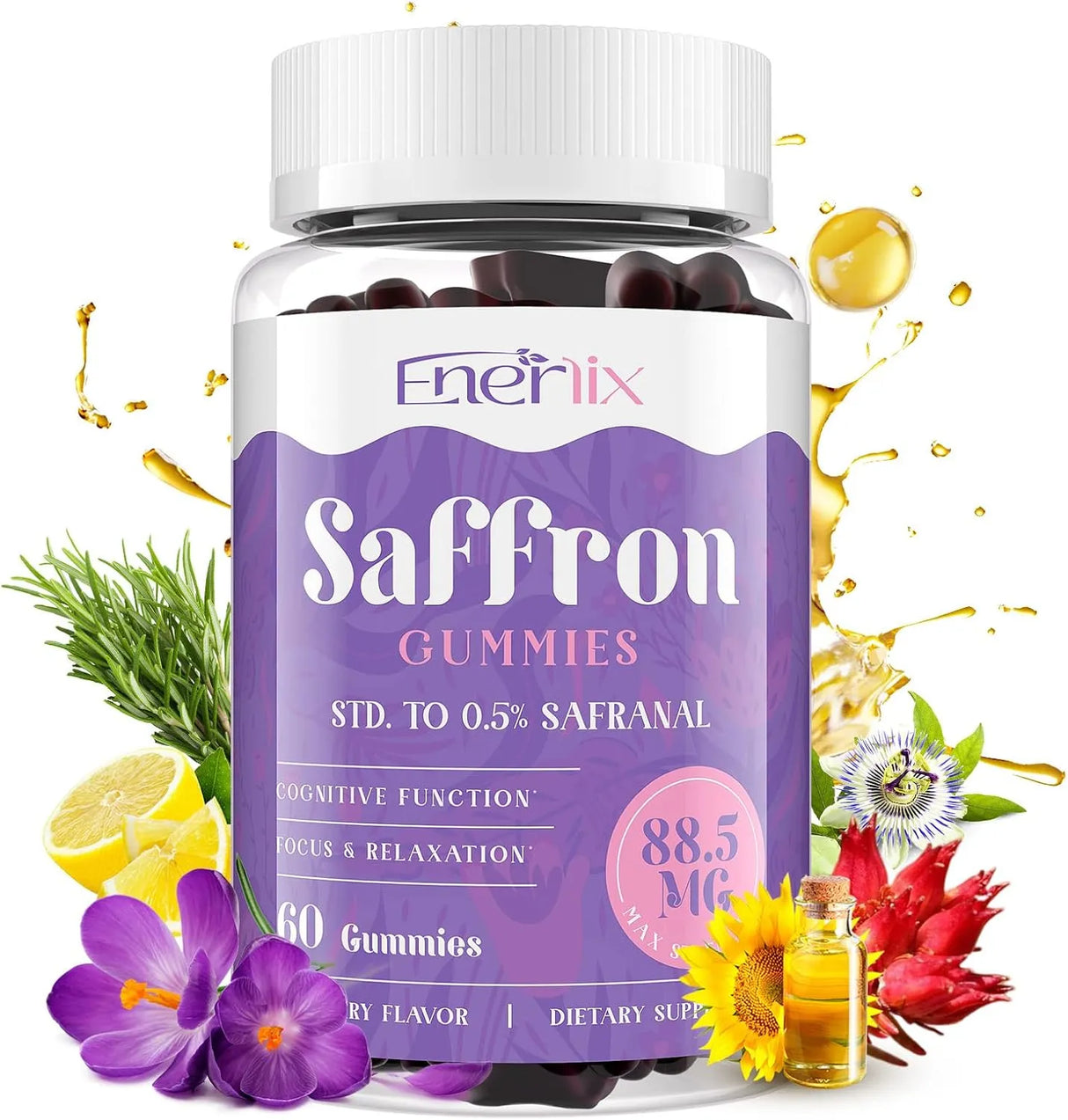 ENERLIX - Enerlix Saffron Gummies 88.5Mg. 60 Gomitas - The Red Vitamin MX - Suplementos Alimenticios - {{ shop.shopifyCountryName }}