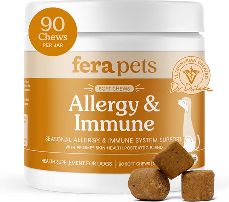 FERA PETS - Fera Pet Organics Dog Allergy and Immune Support 90 Masticables - The Red Vitamin MX - Suplementos Herbales Para Perros - {{ shop.shopifyCountryName }}