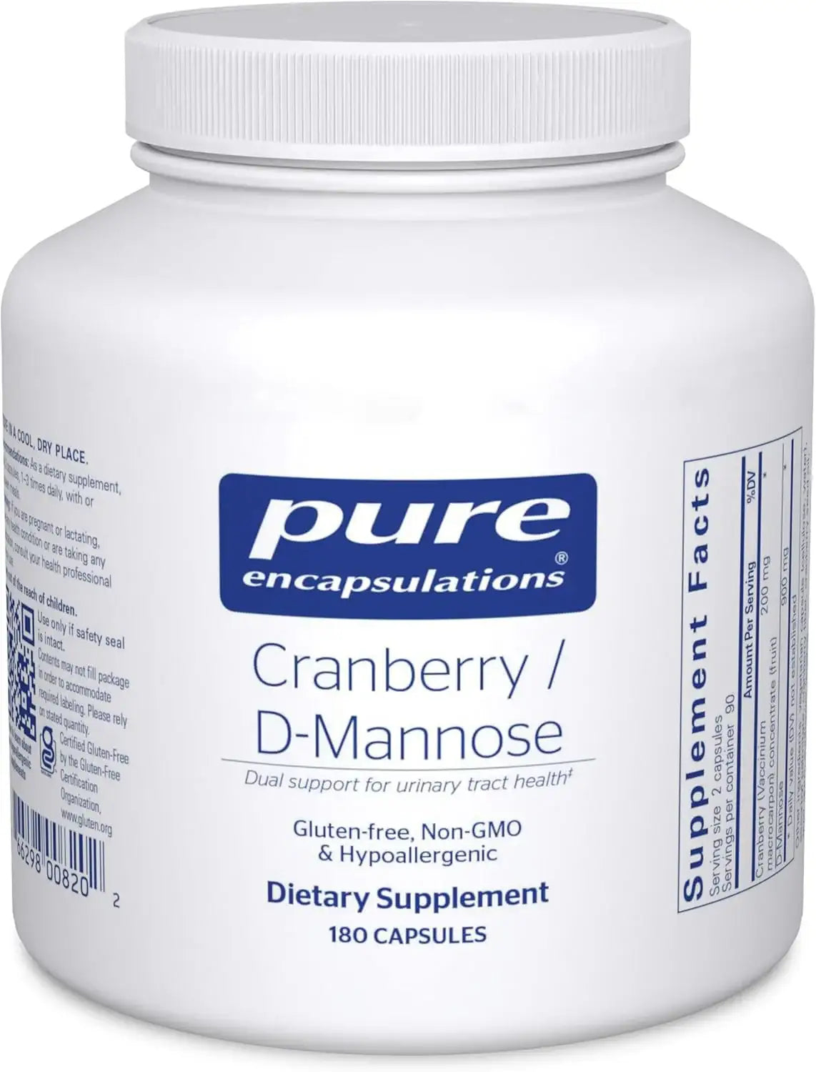 PURE ENCAPSULATIONS - Pure Encapsulations Cranberry D-Mannose 180 Capsulas - The Red Vitamin MX - Suplementos Alimenticios - {{ shop.shopifyCountryName }}