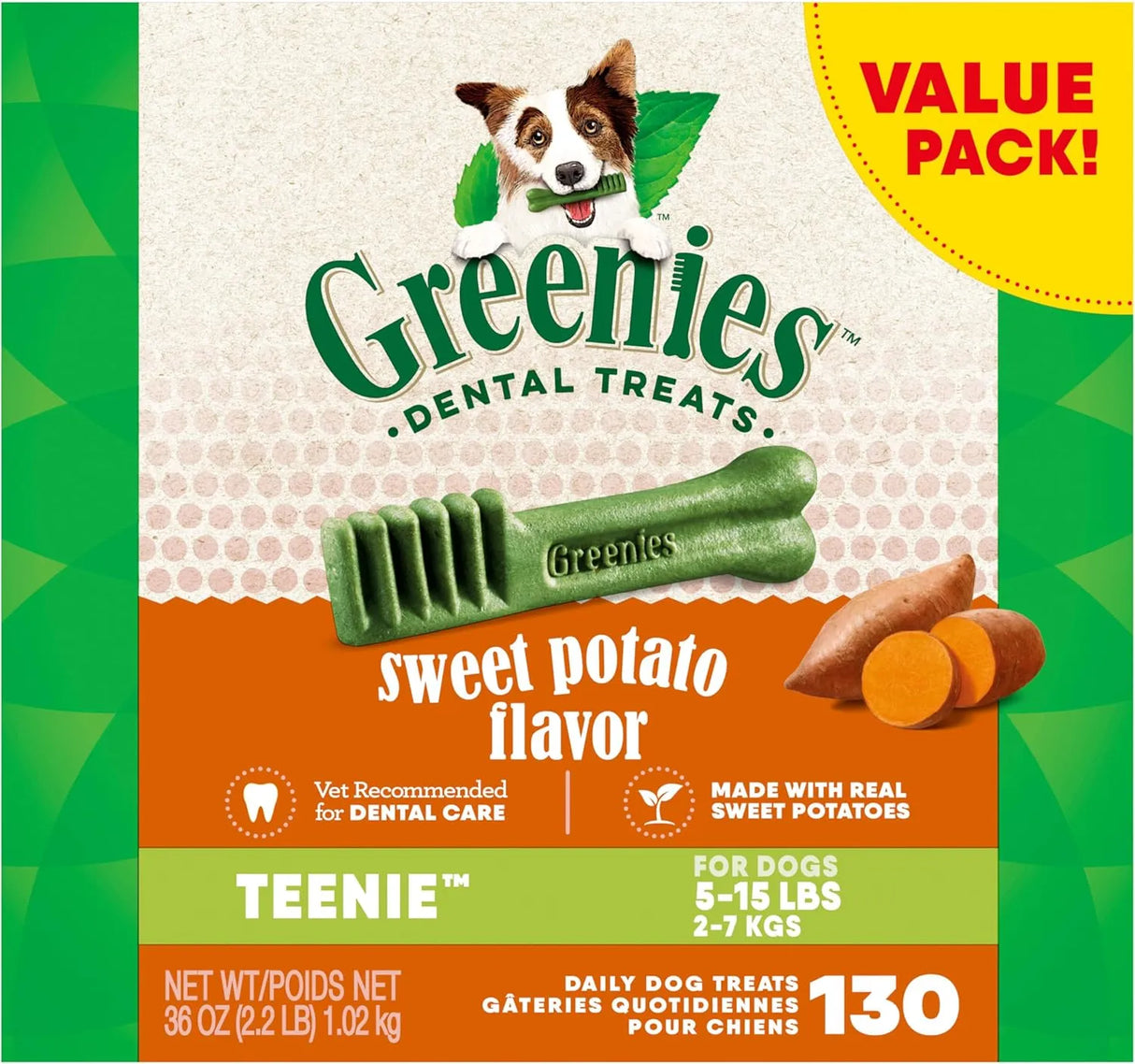 GREENIES - Greenies Teenie Natural Dog Dental Treats Sweet Potato Flavor 130 Piezas - The Red Vitamin MX - Cuidado Dental Para Perros - {{ shop.shopifyCountryName }}