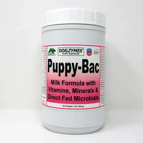 DOGZYMES - Dogzymes Puppy-Bac Milk Replacer with Live Microorganisms and Enzymes 908Gr. - The Red Vitamin MX - Sustitutos De Leche Para Perros - {{ shop.shopifyCountryName }}