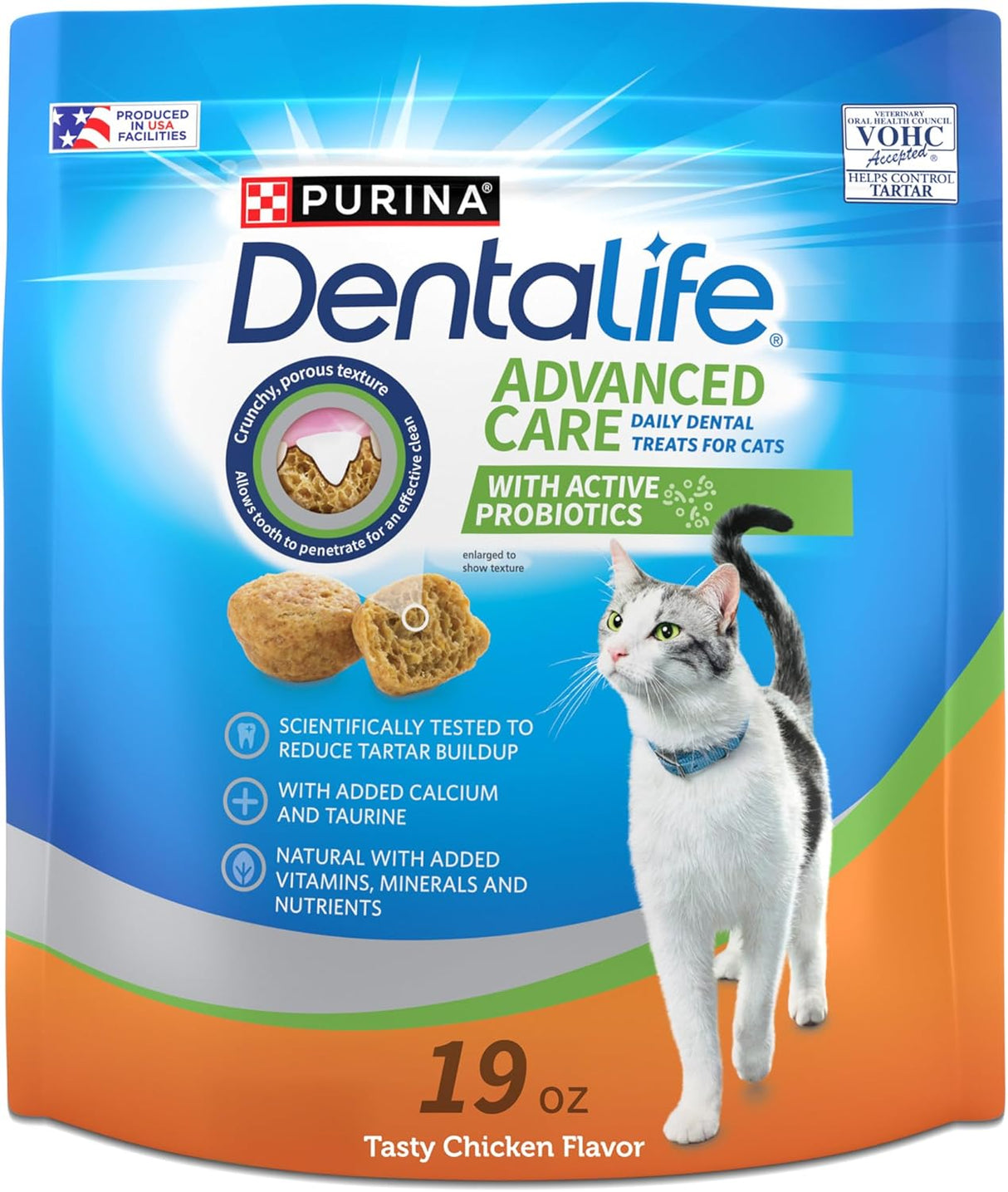 Purina DentaLife Made in USA Facilities Cat Dental Treats 19 Oz.