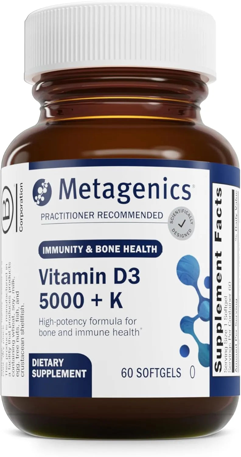 METAGENICS - Metagenics Vitamin D3 5,000 IU + K 60 Capsulas Blandas - The Red Vitamin MX - Suplementos Alimenticios - {{ shop.shopifyCountryName }}