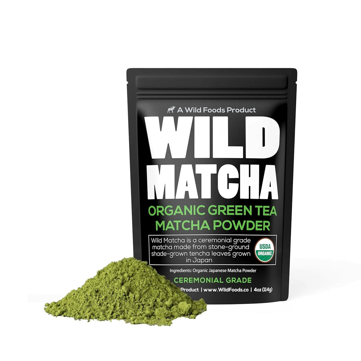WILD FOODS - Wild Foods Organic Matcha Green Tea Powder 114Gr. - The Red Vitamin MX - Suplementos Alimenticios - {{ shop.shopifyCountryName }}
