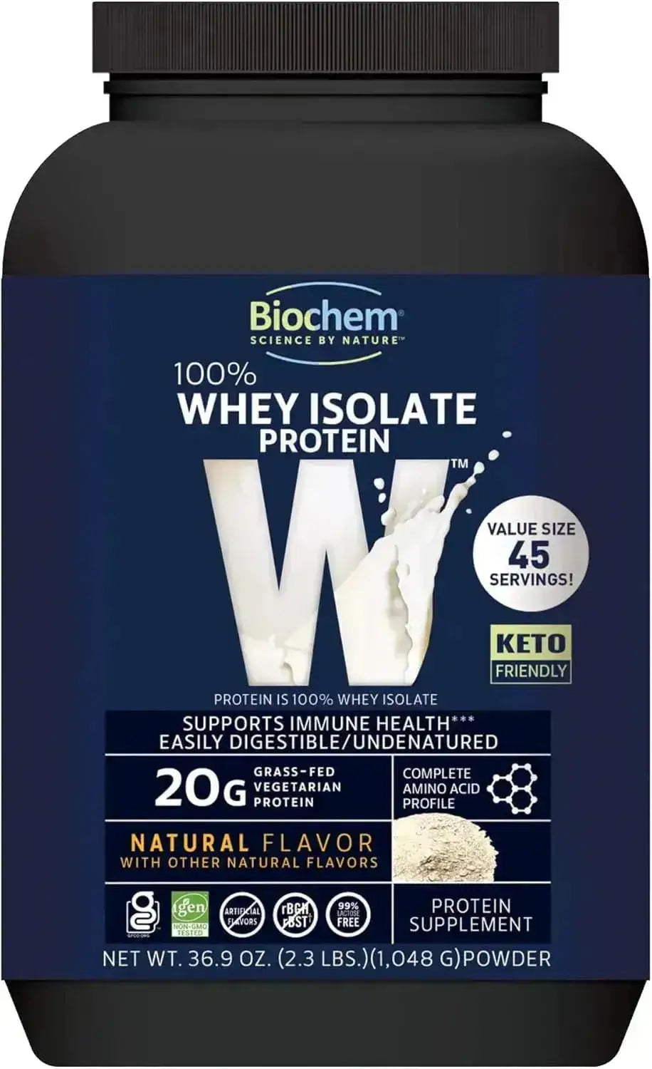 BIOCHEM - Biochem 100% Whey Isolate Protein Natural Flavor 1,048Gr. - The Red Vitamin MX - Suplementos Alimenticios - {{ shop.shopifyCountryName }}