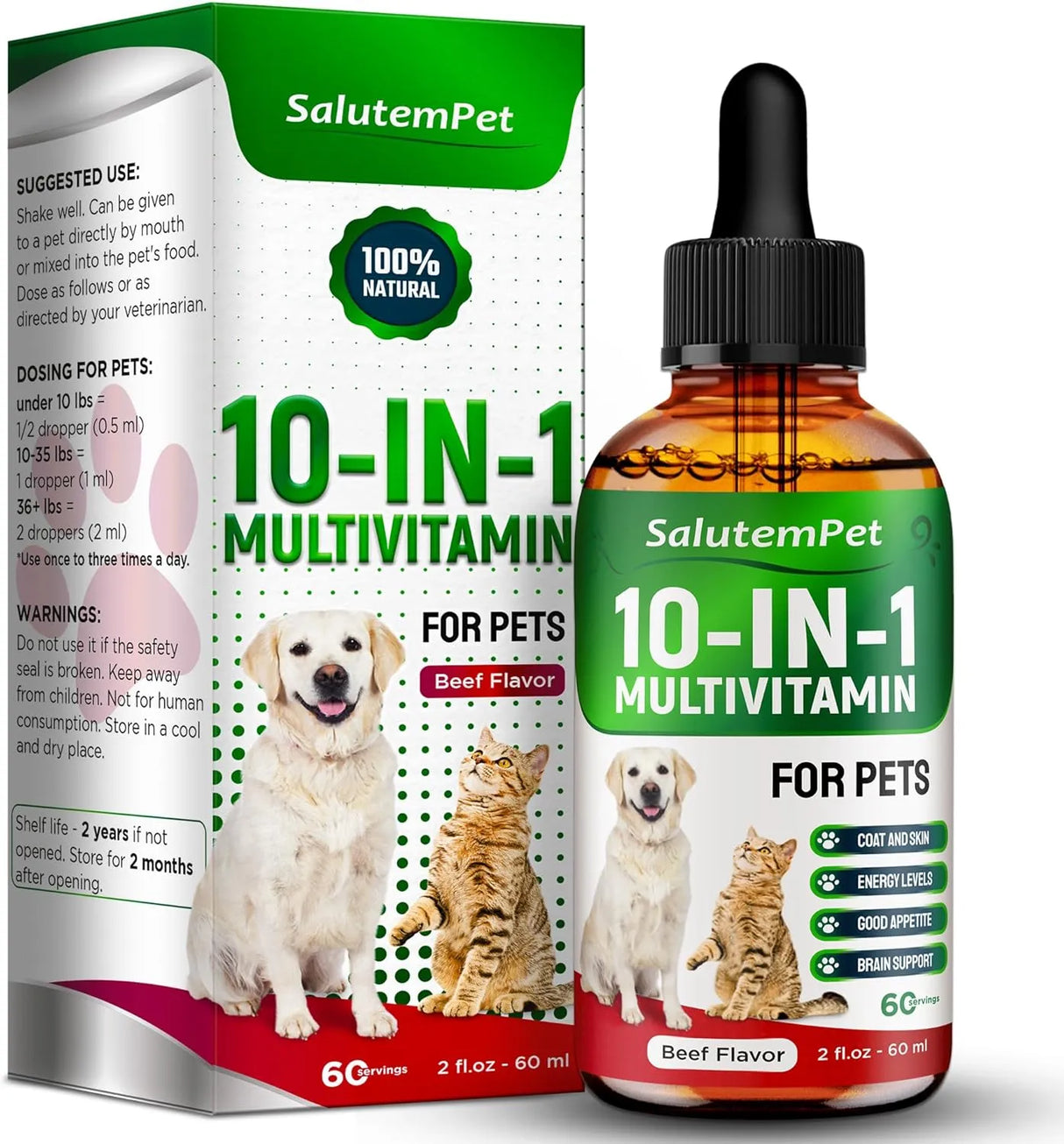 SALUTEMPET - SalutemPet Liquid Multivitamin for Dogs 2 Fl.Oz. - The Red Vitamin MX - Multivitamínicos Para Perros - {{ shop.shopifyCountryName }}