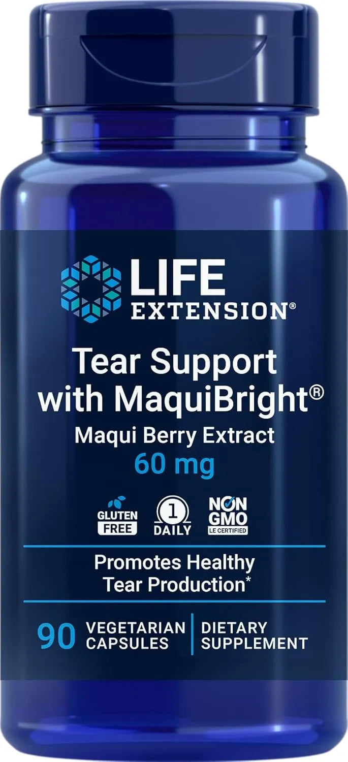 LIFE EXTENSION - Life Extension Tear Support with MaquiBright 90 Capsulas - The Red Vitamin MX - Suplementos Alimenticios - {{ shop.shopifyCountryName }}