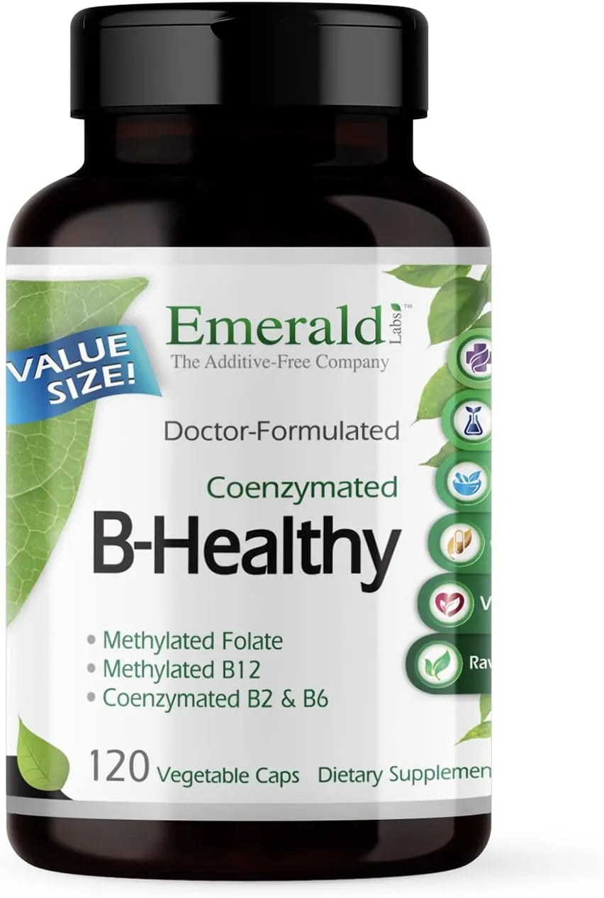 EMERALD LABS - EMERALD LABS B-Healthy Vegan Vitamin B Complex 120 Capsulas - The Red Vitamin MX - Suplementos Alimenticios - {{ shop.shopifyCountryName }}