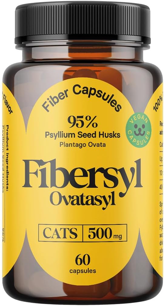 FiberSyl Ovatasyl Prebiotics for Cats Digestive Health 60 Capsulas