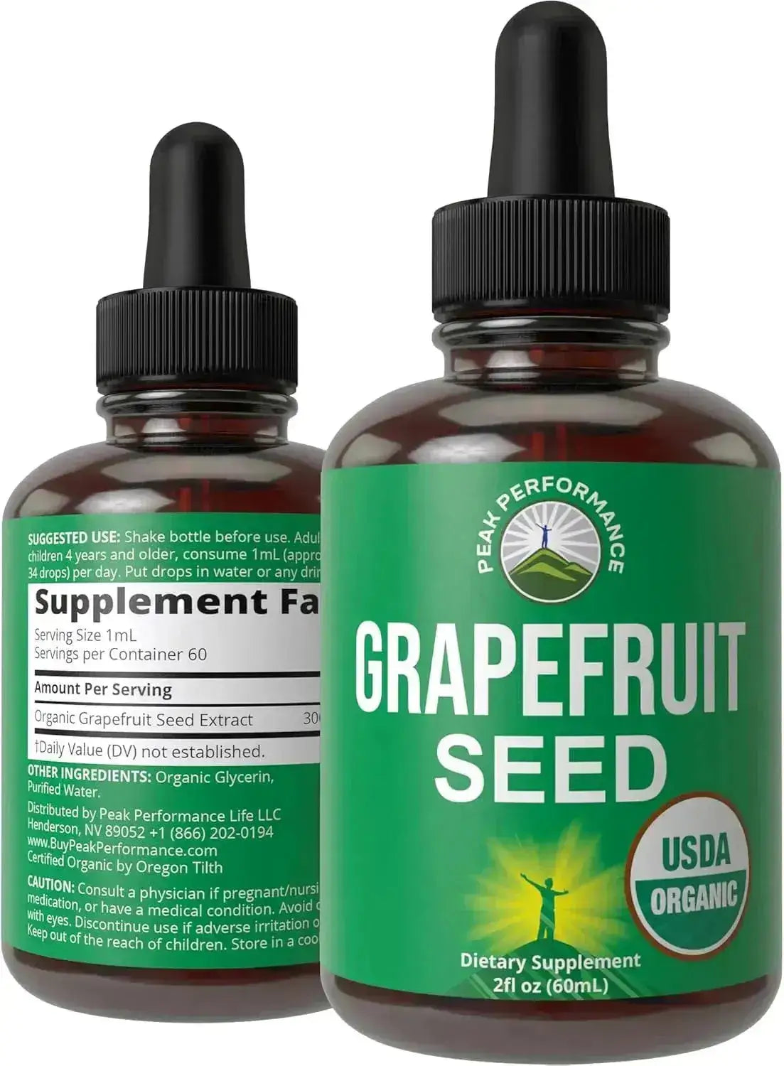 PEAK PERFORMANCE - Peak Performance USDA Organic Grapefruit Seed Extract Liquid Drops 60Ml. - The Red Vitamin MX - Suplementos Alimenticios - {{ shop.shopifyCountryName }}