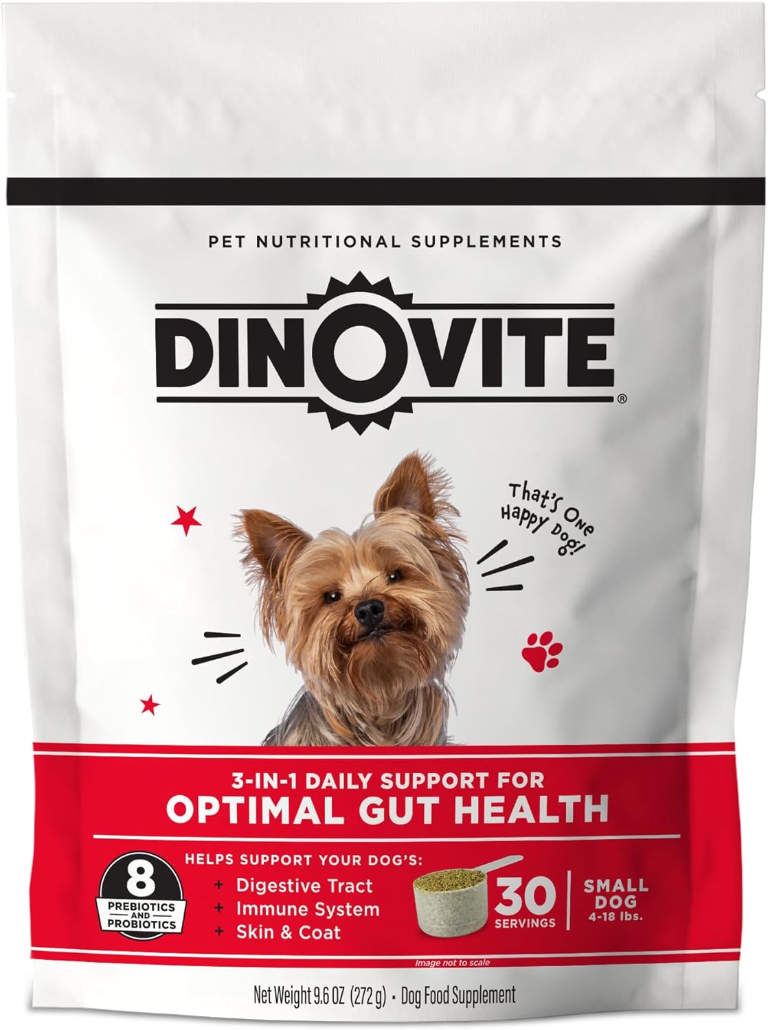 Dinovite 3 in 1 Probiotic for Small Dogs 30 Servicios 272Gr.