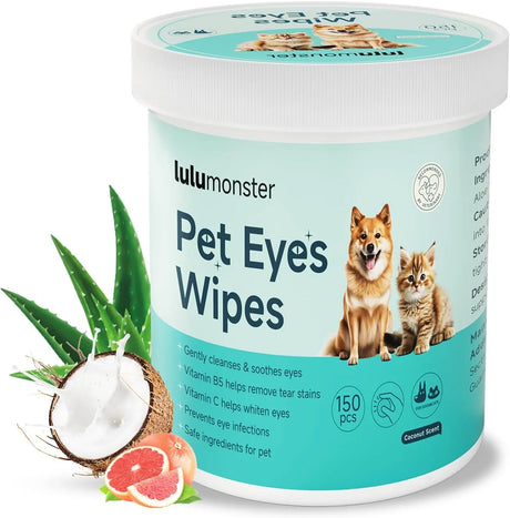 LULUMONSTER - LULUMONSTER Pet Eyes Wipes for Dogs & Cats 150 Toallitas - The Red Vitamin MX - Cuidado De Los Ojos De Los Perros - {{ shop.shopifyCountryName }}