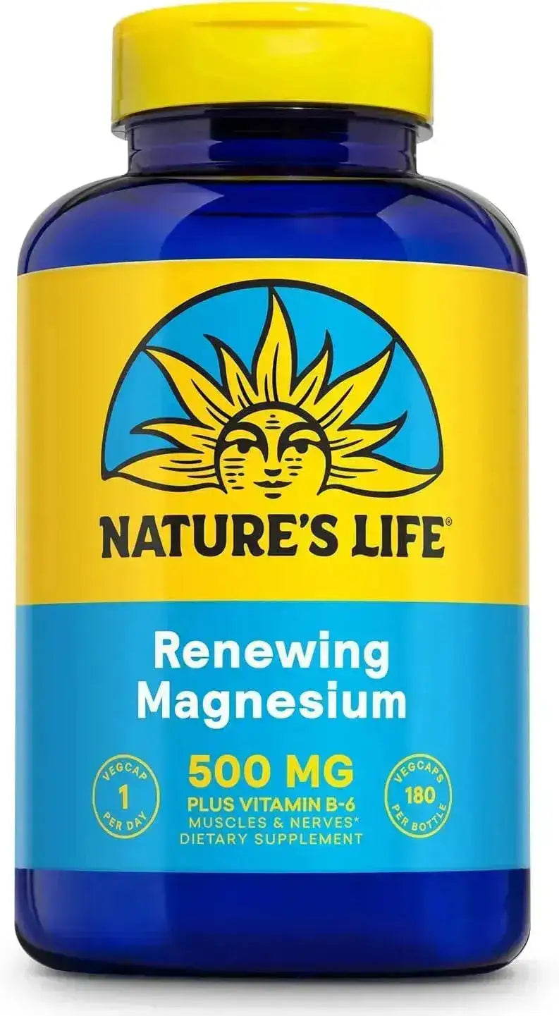 NATURE'S LIFE - Nature’s Life Renewing Magnesium 500Mg. 180 Capsulas - The Red Vitamin MX - Suplementos Alimenticios - {{ shop.shopifyCountryName }}